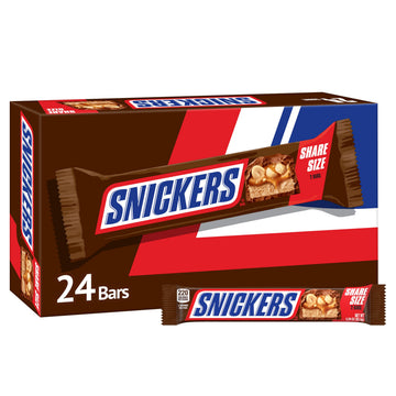Snickers Chocolate Candy 10040000322525, 3.29 Ounce (Pack of 24)