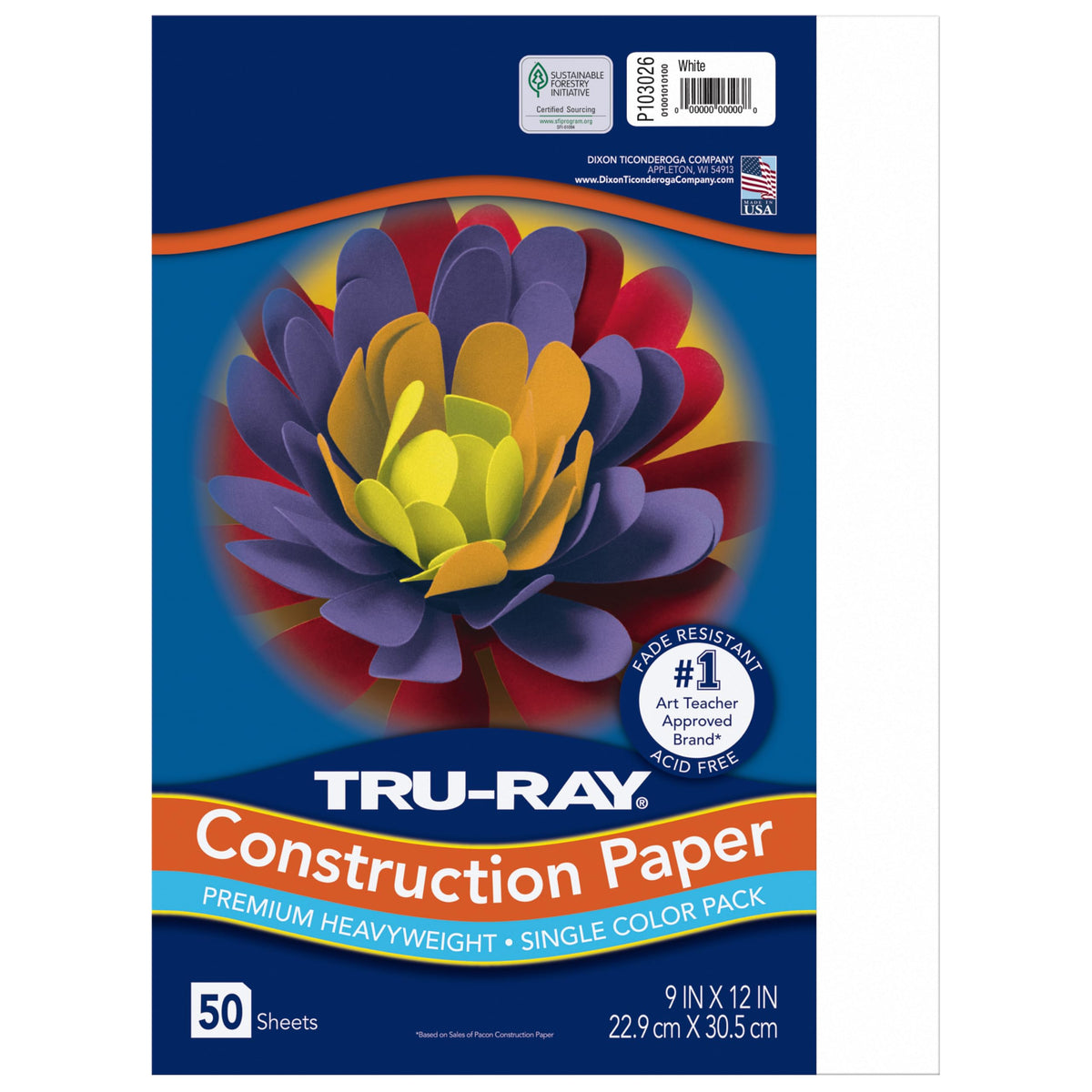 Tru-Ray Art Media Paper P103026, 9" x 12", 50 Count