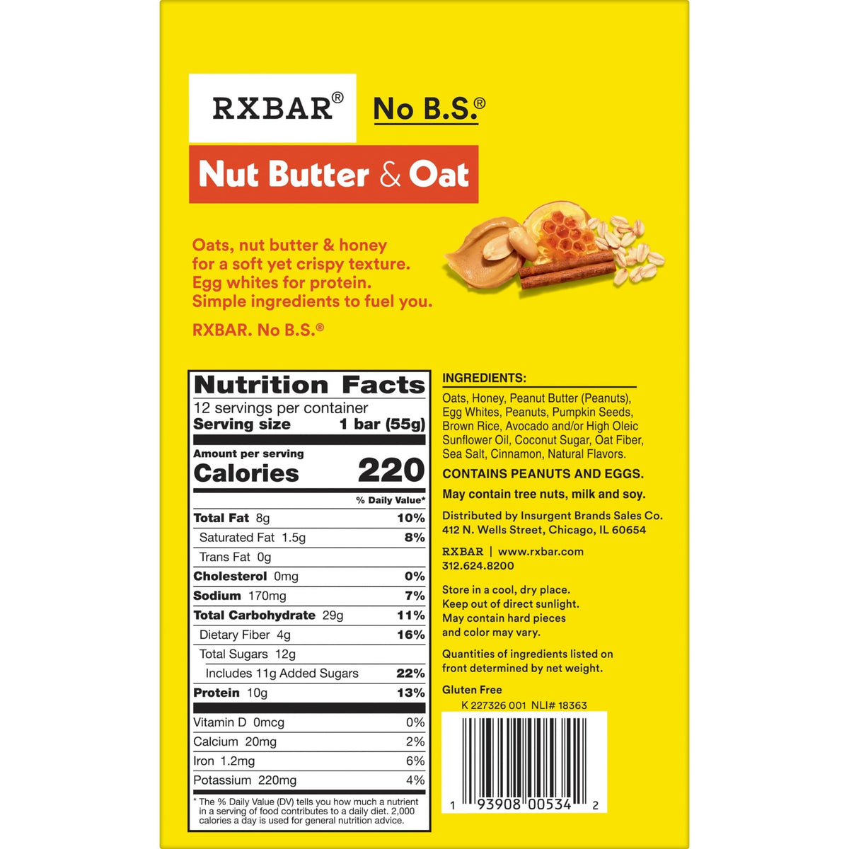 RXBAR Snack Food Bar, 12 Count – view 3