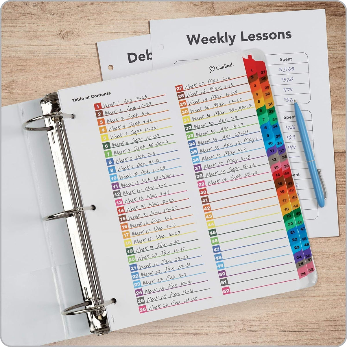 Cardinal Binder Divider 60990, 8-1/2 x 11, 52 Count – view 6