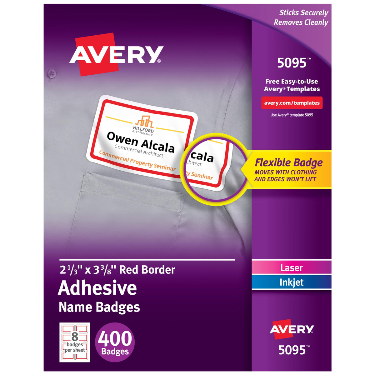 Avery Label 5095, 2-1/3" x 3-3/8"