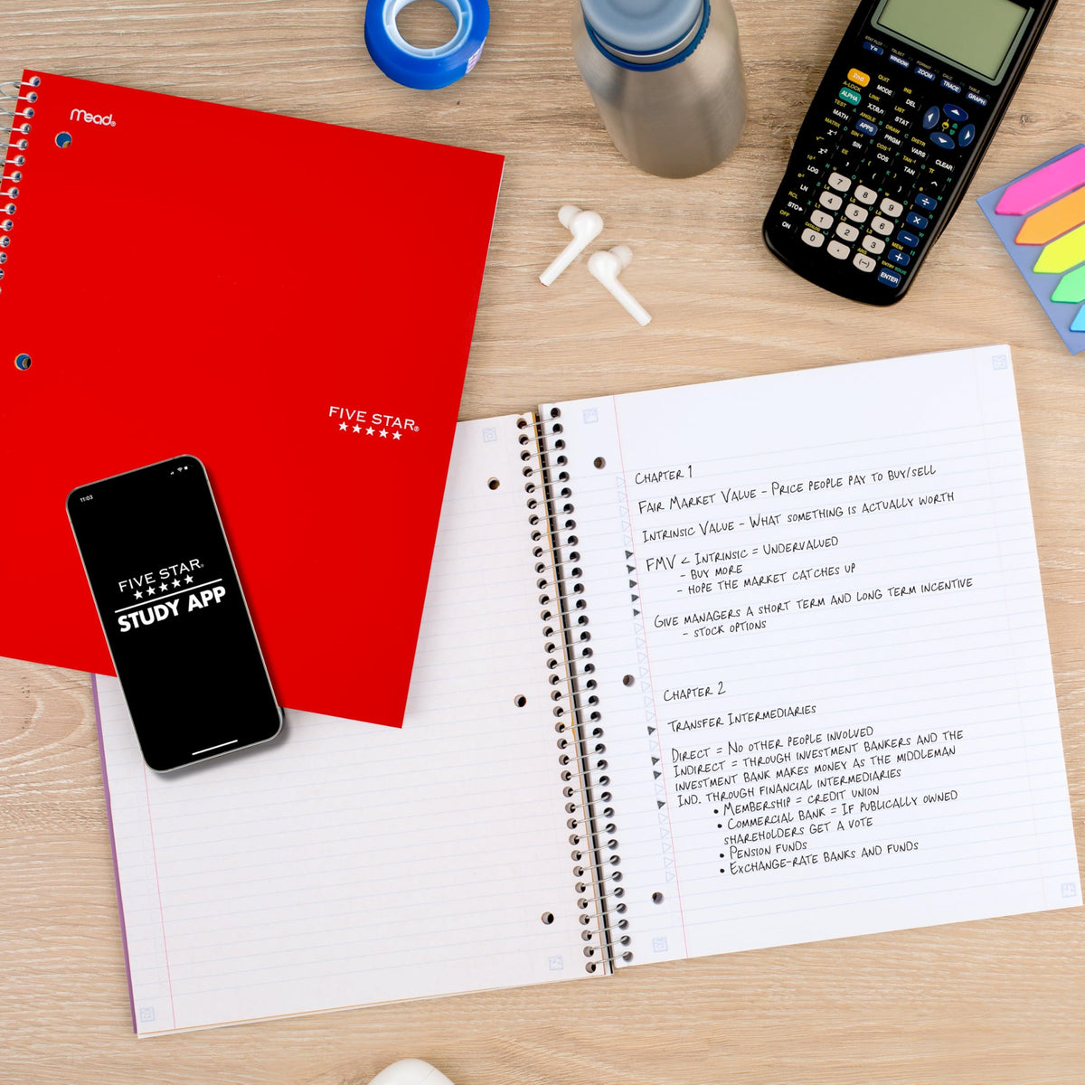 Five Star Blank Book 72073, 1 Count, Red – view 3