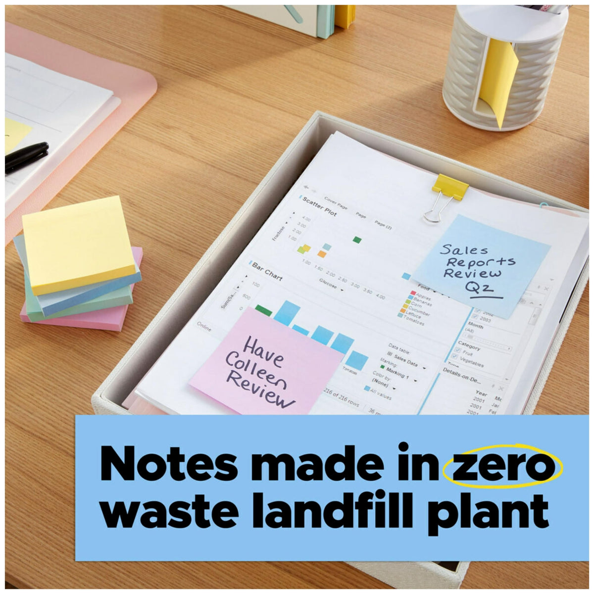 Post-it Self Stick Note 654R-24SSNRPCP, 3" x 3" – view 10