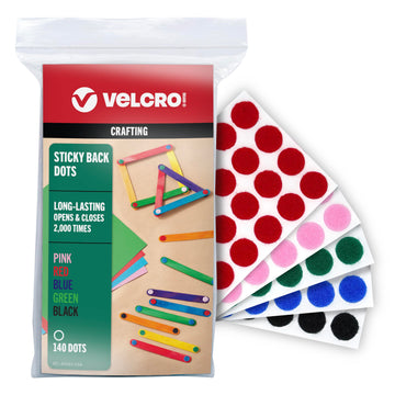 VELCRO Brand Hook Loop Fastener VEL-40063-USA, 5/8 Inch (140 Count)