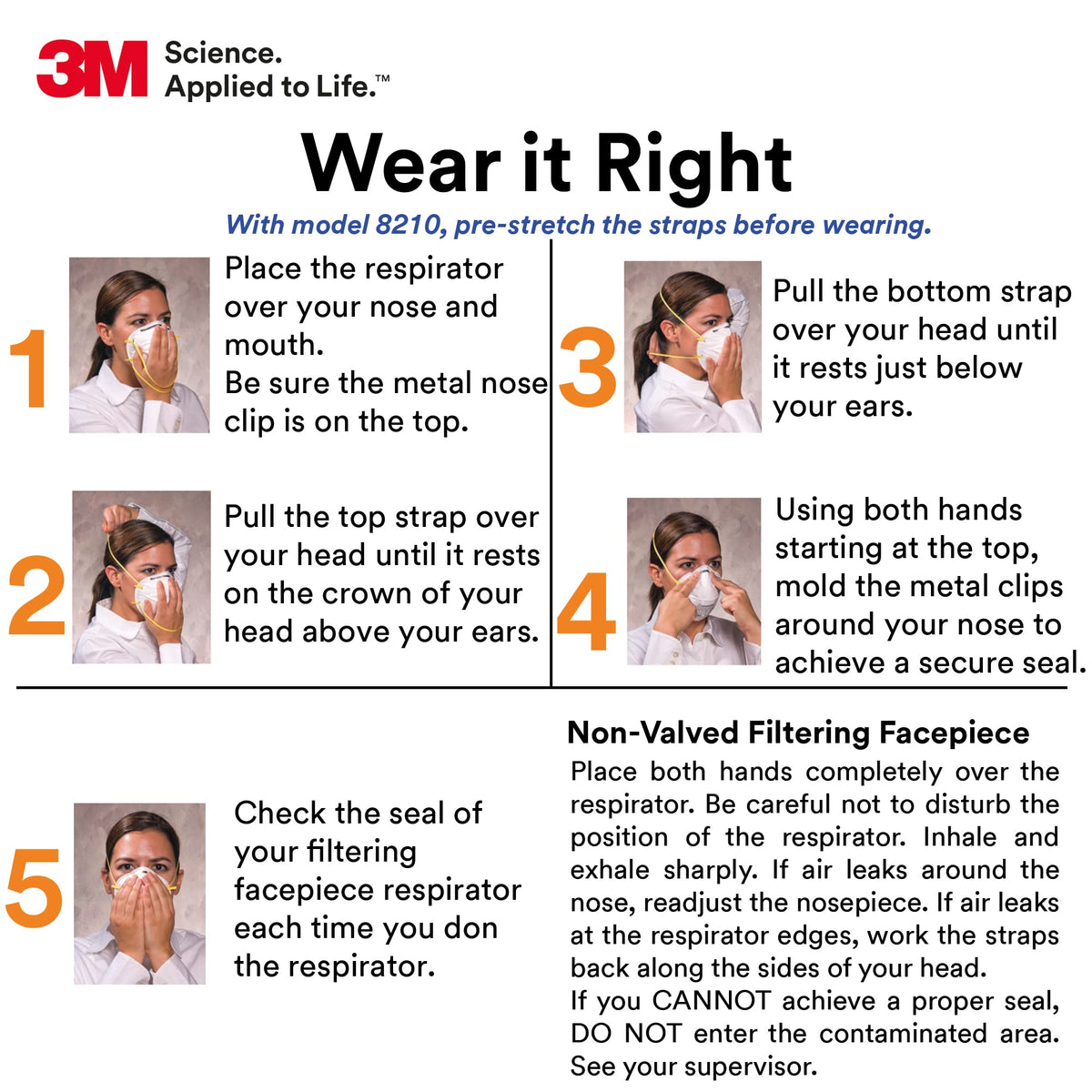 3M Respirator 8210, 1 Count (Pack of 20) – view 6