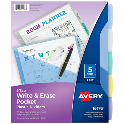 Avery Binder Divider 16176, 5 Count