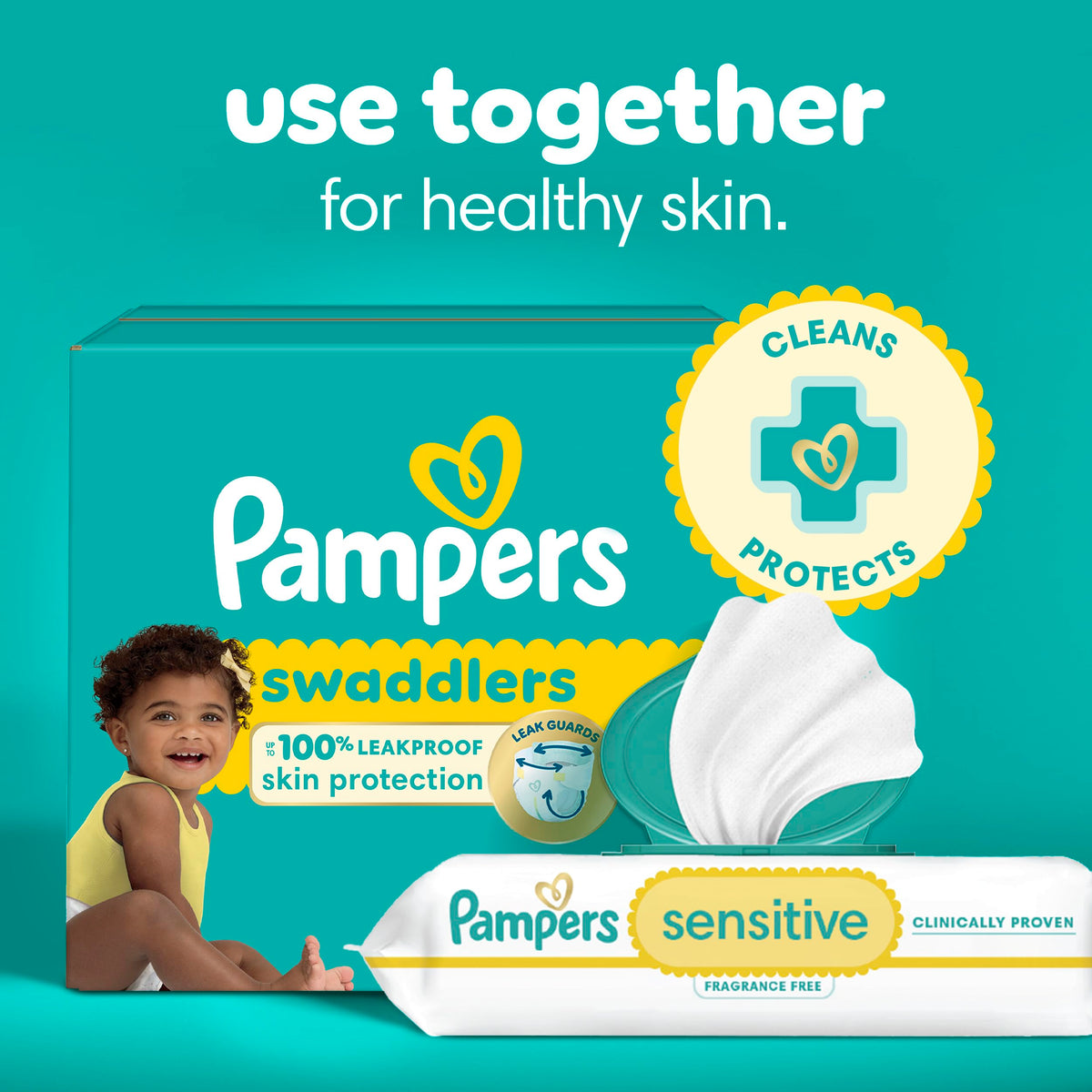 Pampers Skin Cleaning Wipe PAM87087, 56 Count (Pack of 3), 168 Count – view 7