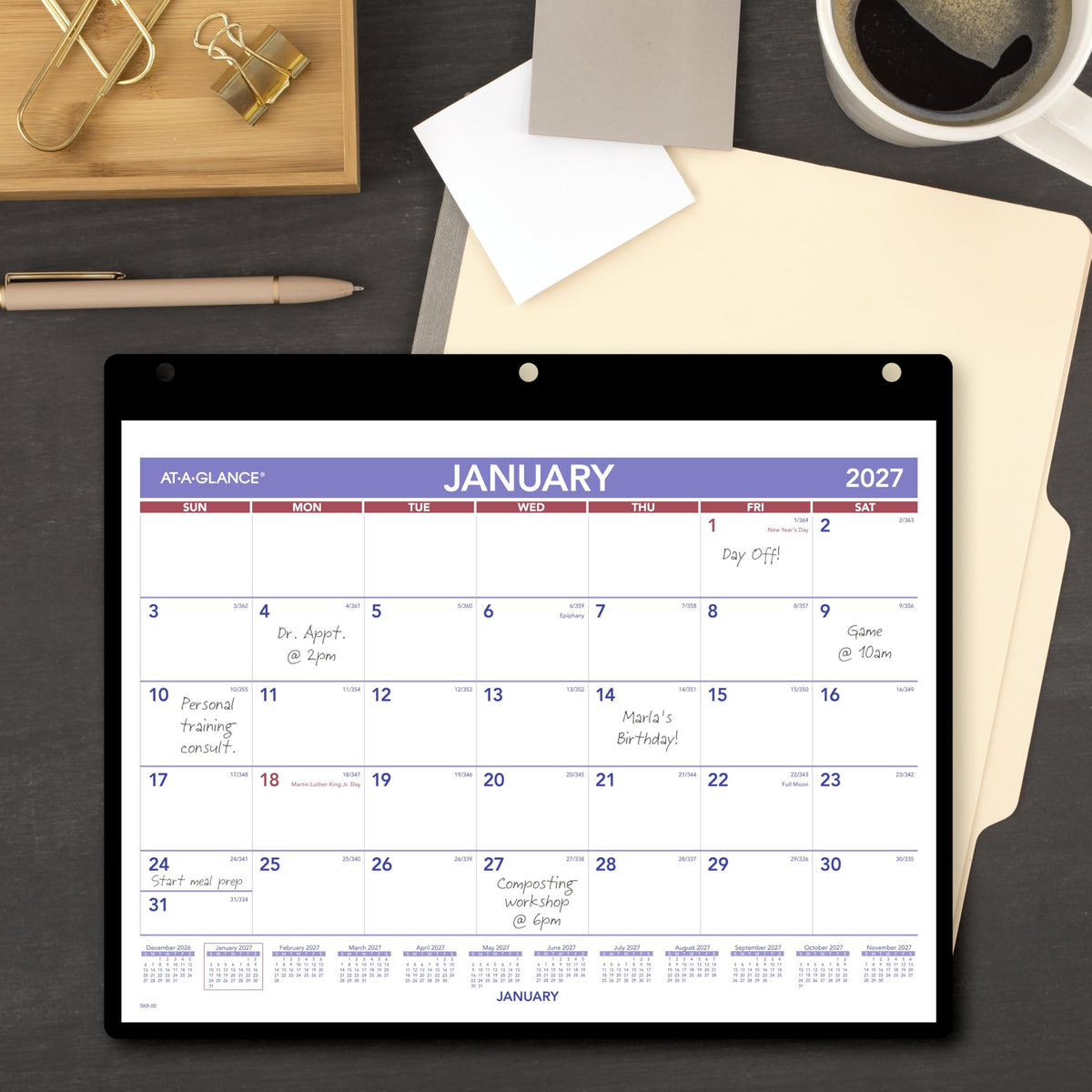 AT-A-GLANCE Calendar SK800, 11" x 8" – view 2