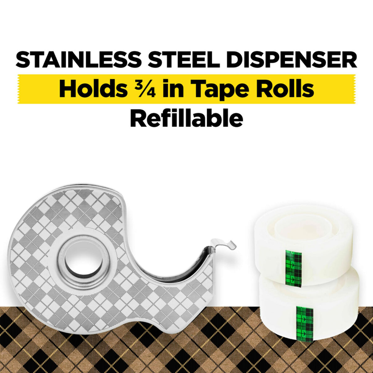 Scotch Adhesive Tapes 123R, 2 Rolls + Dispenser – view 2