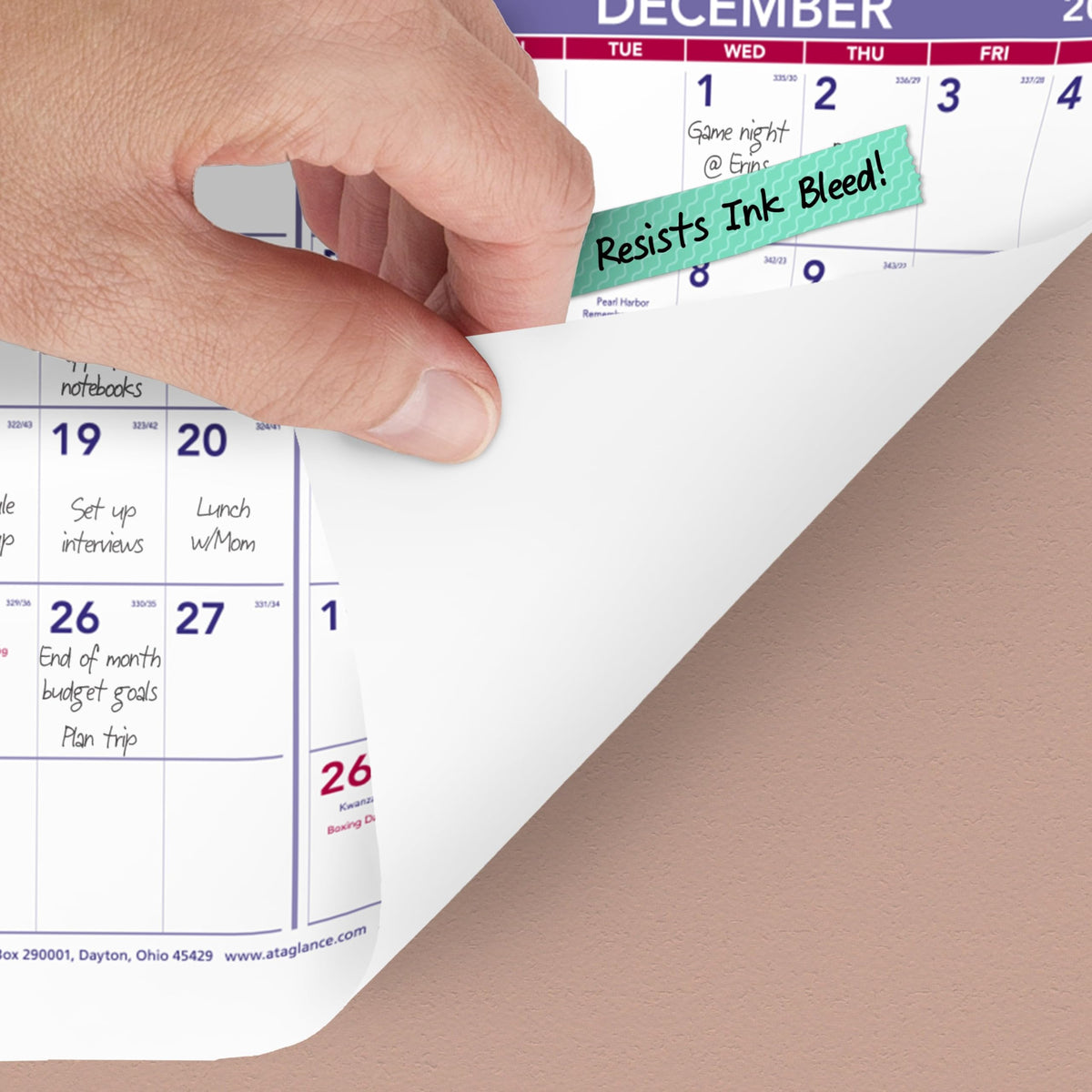 AT-A-GLANCE Calendar PM1228, 24"W x 36"H – view 2
