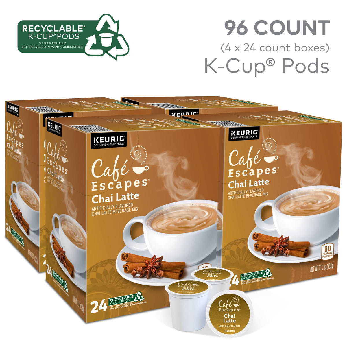 Café Escapes Coffee 6000, 24 Count (Pack of 4), 96 Count – view 2