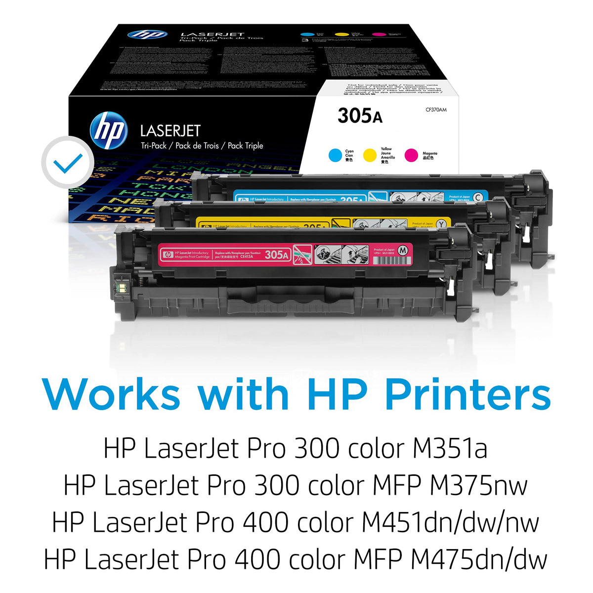 HP Laser Printer Toner CF370AM, 3 Pack – view 2
