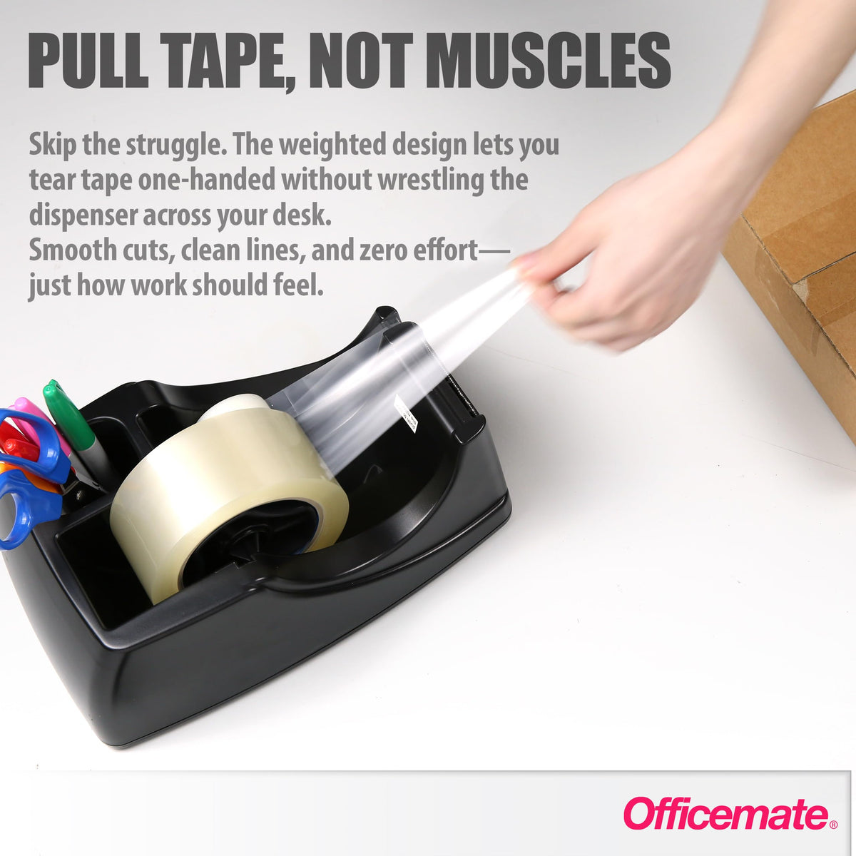 Officemate Tape Label Dispenser 96690, 2-Inch packaging tape and 3/4-Inch tape – view 6