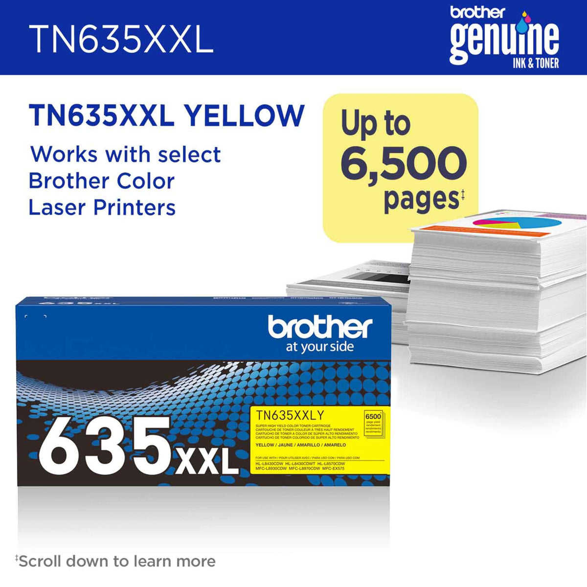 Brother Laser Printer Toner TN635XXLY, Super High Yield – view 2