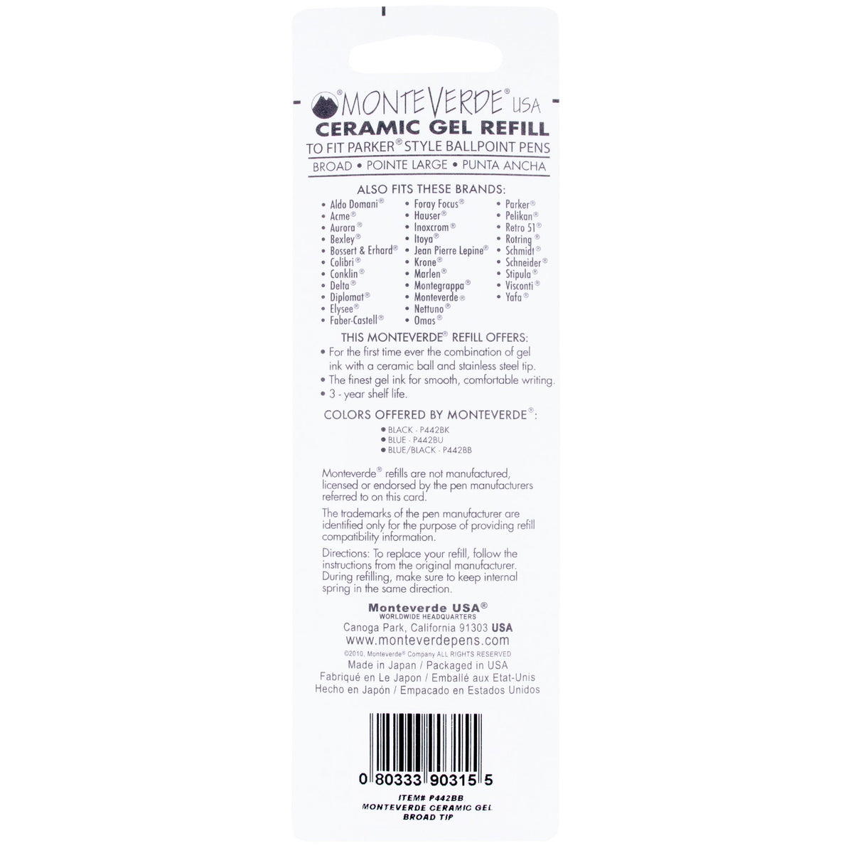 Monteverde Pen Marker Ink Cartridge Refill P444BB, 50 Count – view 4