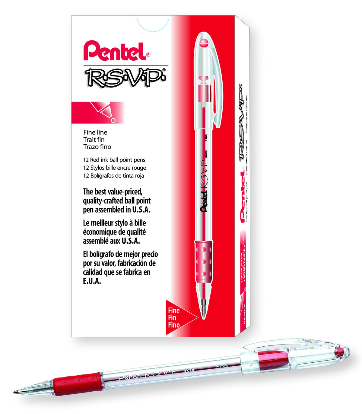 Pentel Writing Instrument BK90B, 12 Count