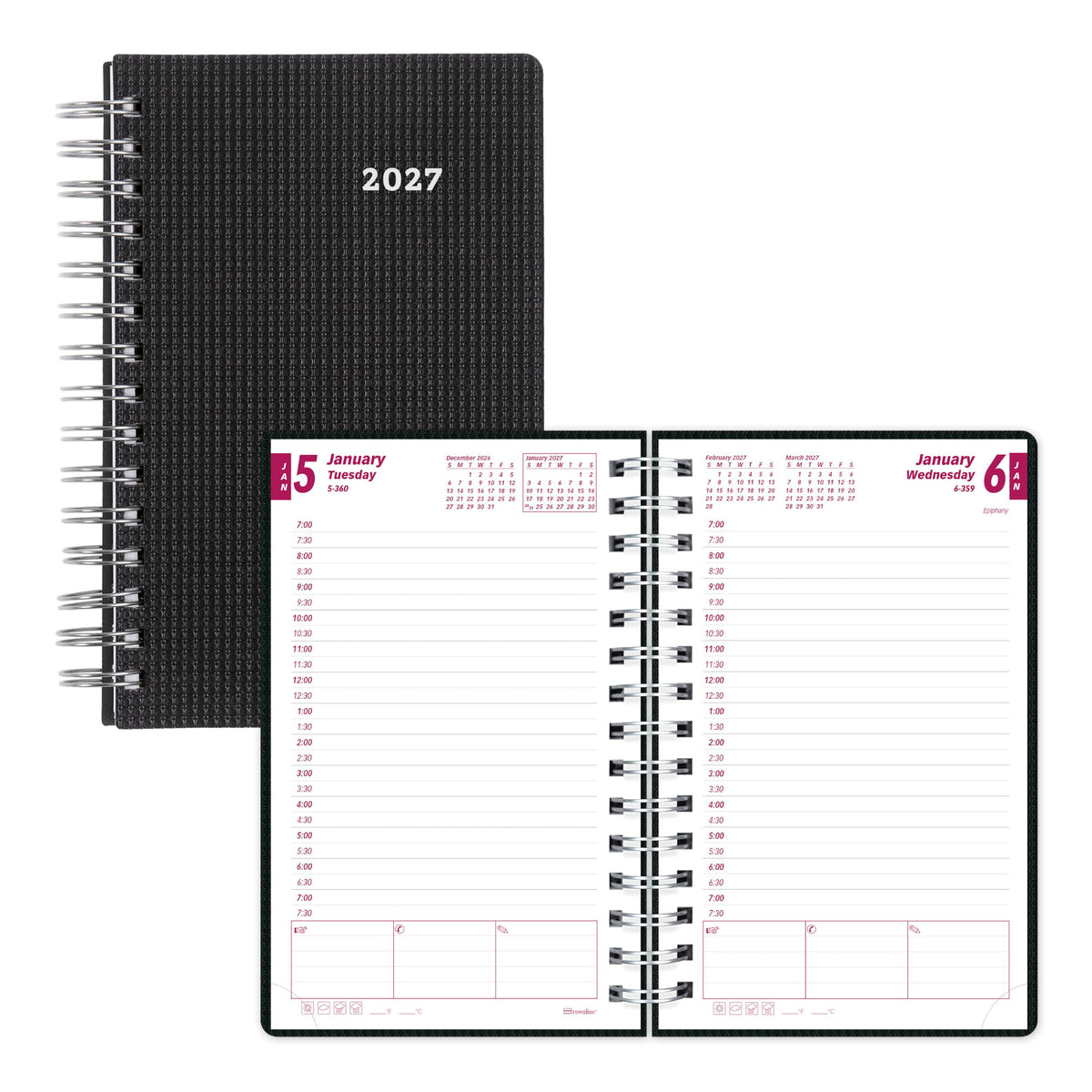 Brownline Planner CB634V.BLK-27, 8" x 5" – view 2