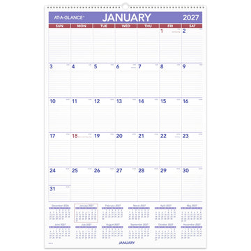 AT-A-GLANCE Calendar PM428, 20"W x 30"H