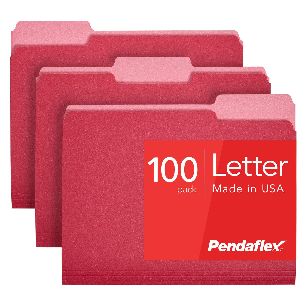 Pendaflex File Folder 152 1/3 RED, 1 Box, 100 Count
