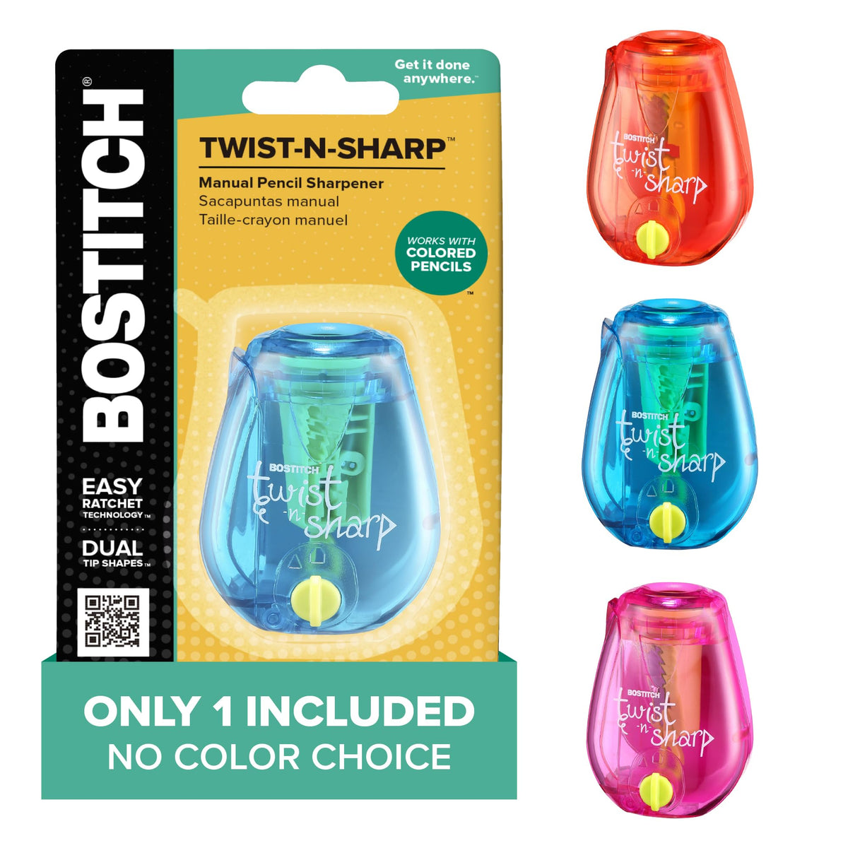 Bostitch Pencil Sharpener PS1-ADJ, Single
