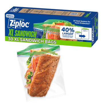 Ziploc Food Storage Bag 1738667, 30 Count