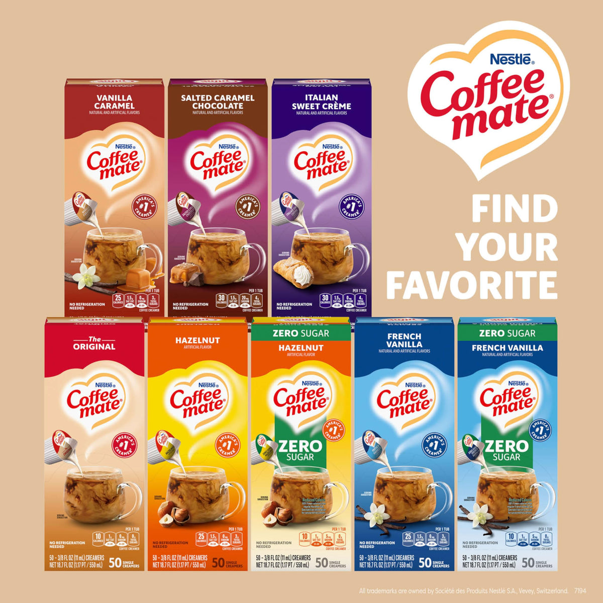 Coffee Mate Non Dairy Cream NES35110, 0.38 Fl Oz (Pack of 200) – view 6