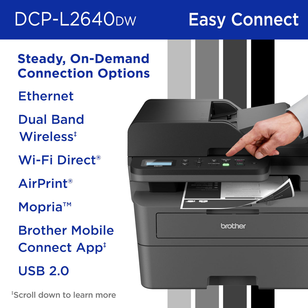 Brother Printer DCPL2640DW, Standard – view 6