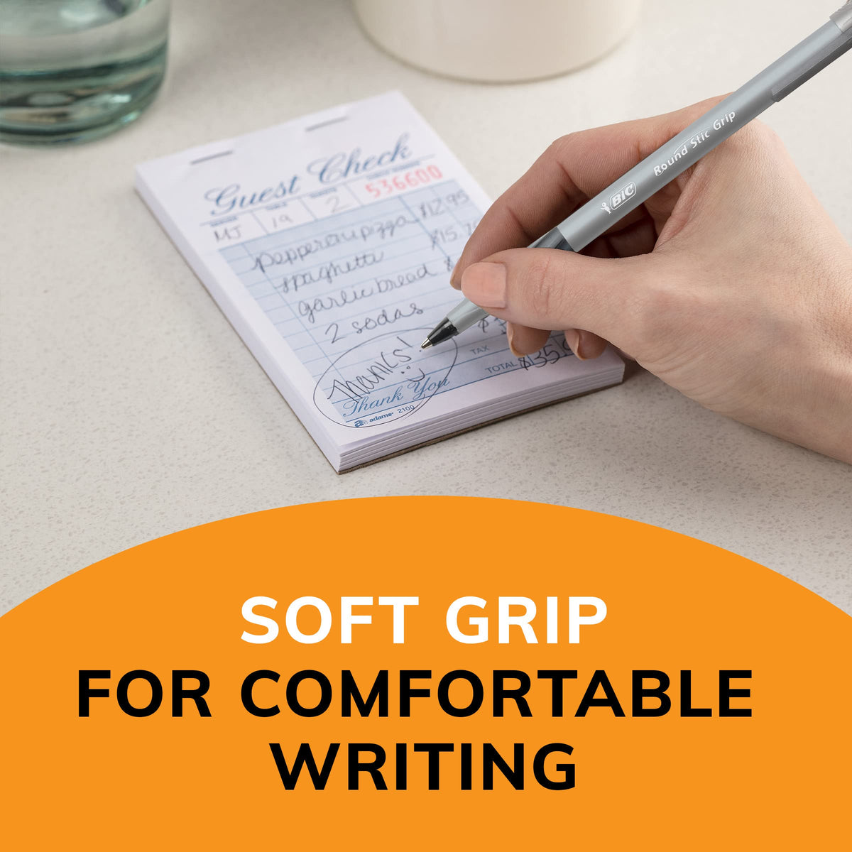 BIC Writing Instrument Round Stic Grip/GSMG361-BLU, 36 Count – view 3