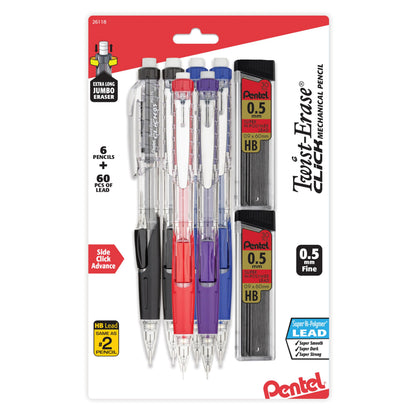 Pentel Writing Instrument PD275TLBPS6M, 6 Count