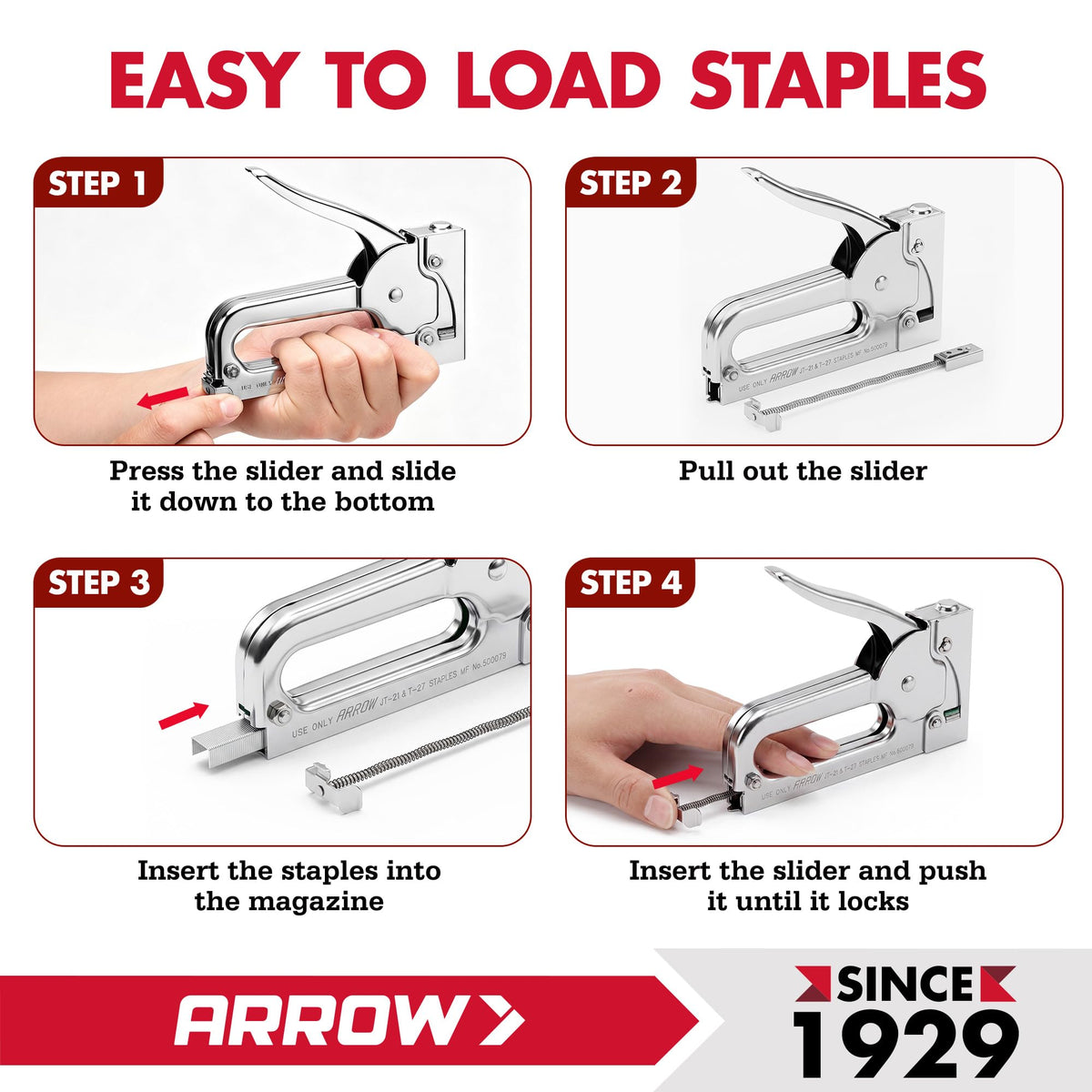Arrow Fastener Stapler JT21CM, 1-Pack – view 4