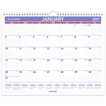 AT-A-GLANCE Calendar PM828, 15"W x 12"H