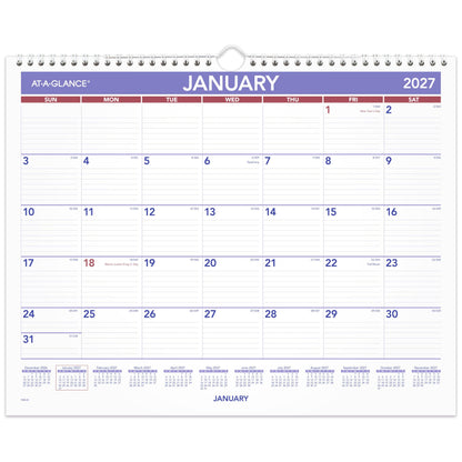 AT-A-GLANCE Calendar PM828, 15"W x 12"H