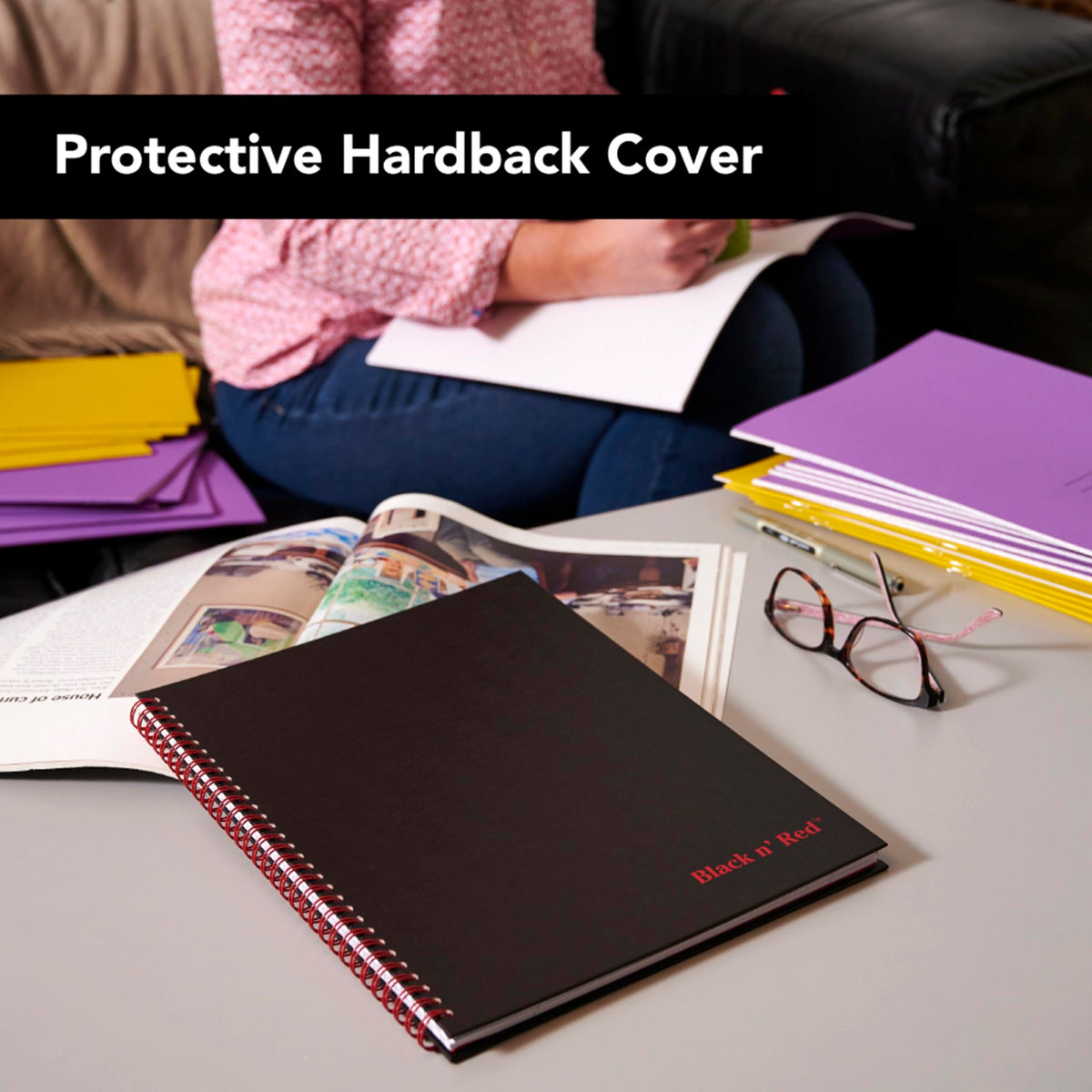 Black n' Red Blank Book JDKK67030, Large – view 5