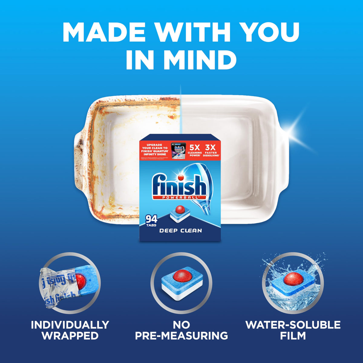 Finish Dishwasher Detergent Finish1231, 94 Count – view 6