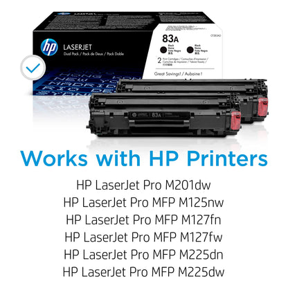 HP Laser Printer Toner CF283AD, 2 Pack – view 2