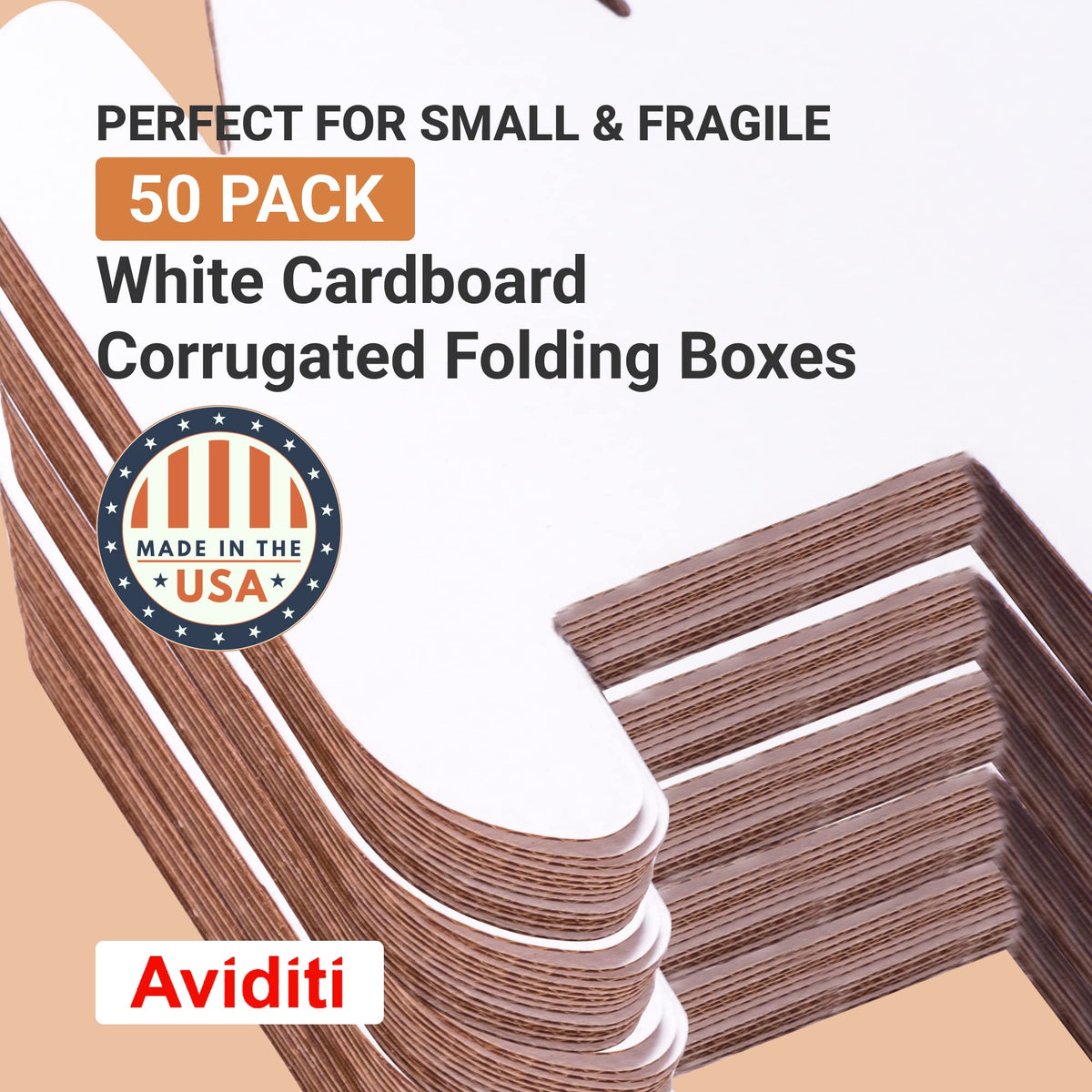 BOX USA Shipping Box M444, 4x4x4, 50 Count – view 3