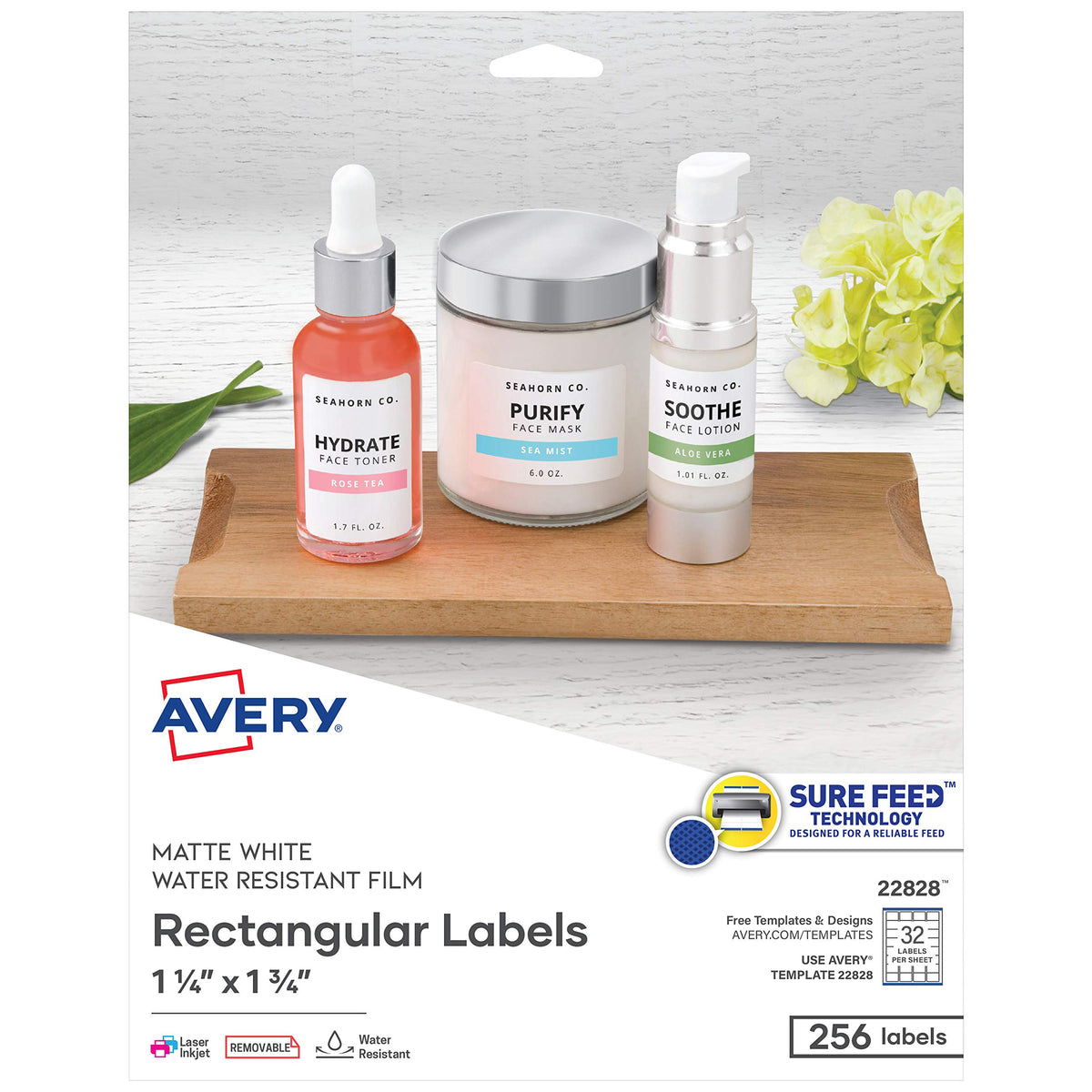 Avery Label 22828, 1 1/4" x 1 3/4", 256 Count