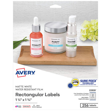 Avery Label 22828, 1 1/4" x 1 3/4", 256 Count