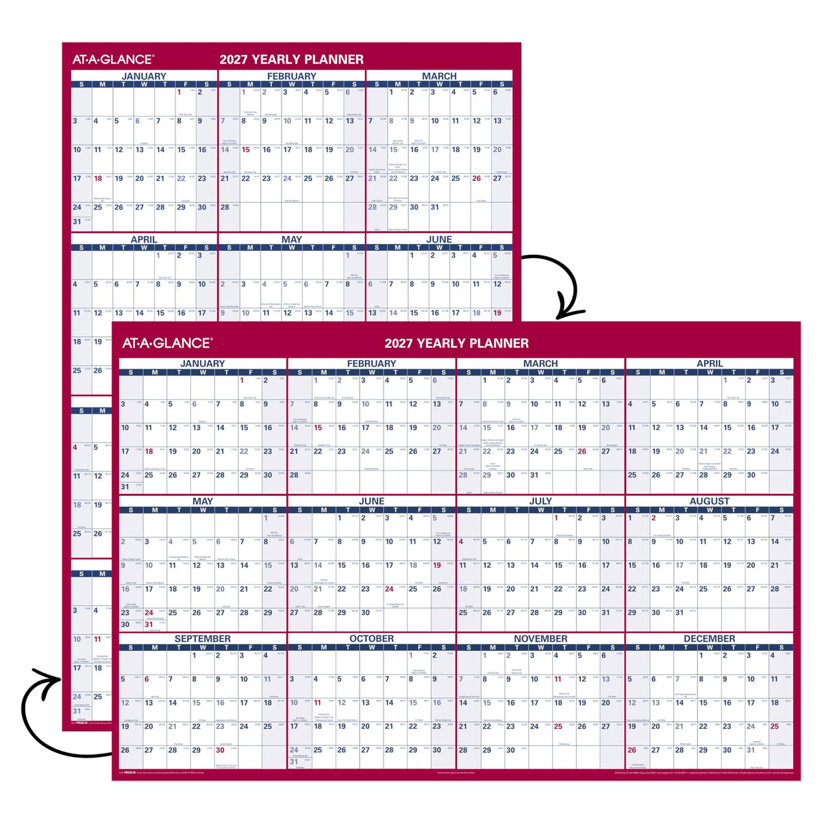 AT-A-GLANCE Calendar PM32628, 48"W x 32"H – view 3