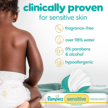 Pampers Skin Cleaning Wipe PAM87087, 56 Count (Pack of 3), 168 Count – view 2