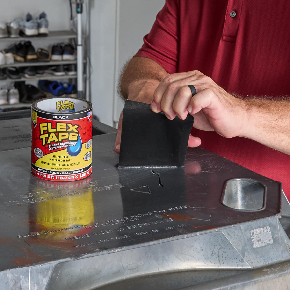 Flex Tape Adhesive Tapes TFSBLKR0405, 4" x 5' – view 3