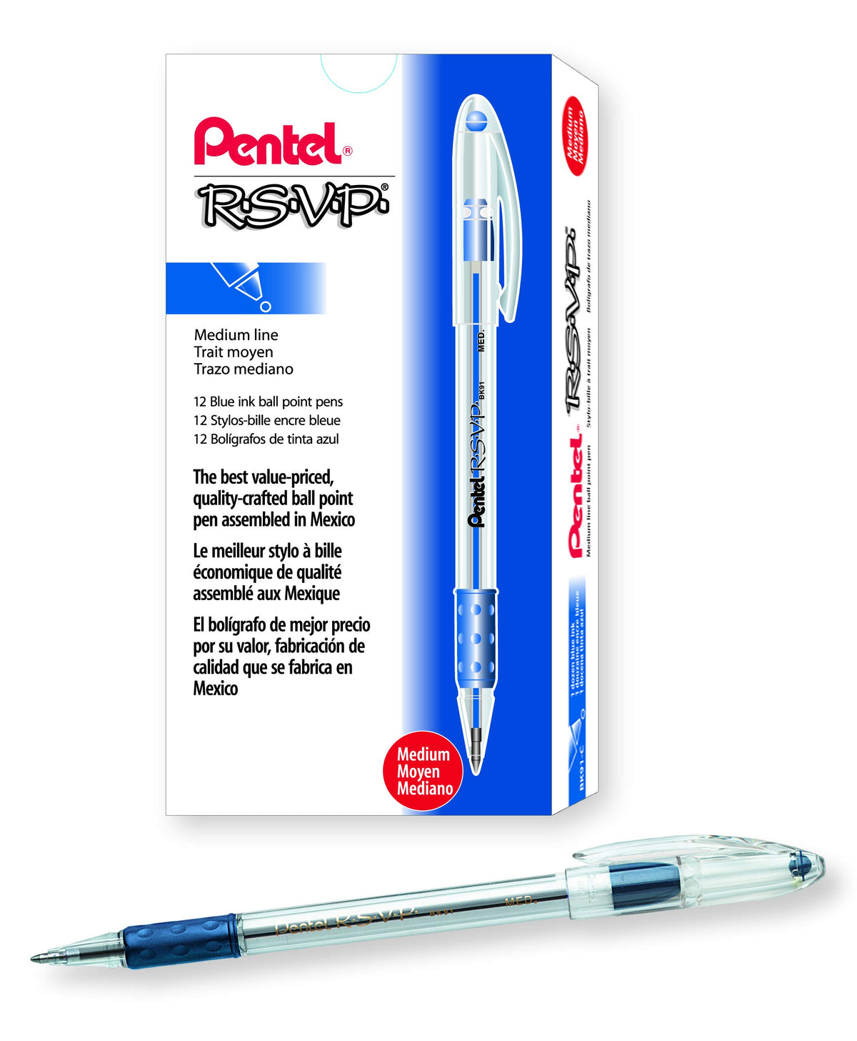 Pentel Writing Instrument BK91C, 1 Count (Pack of 12)