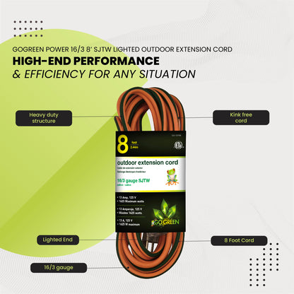 Power By GoGreen Power Cord GG-13708, 8 ft – view 5
