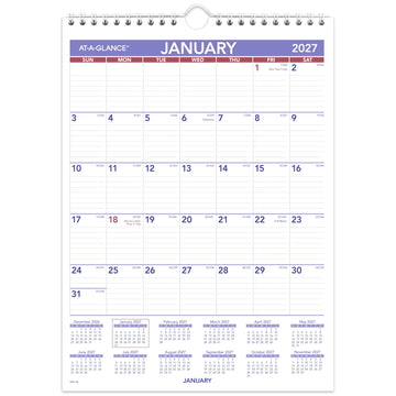 AT-A-GLANCE Calendar PM128, 8"W x 11"H