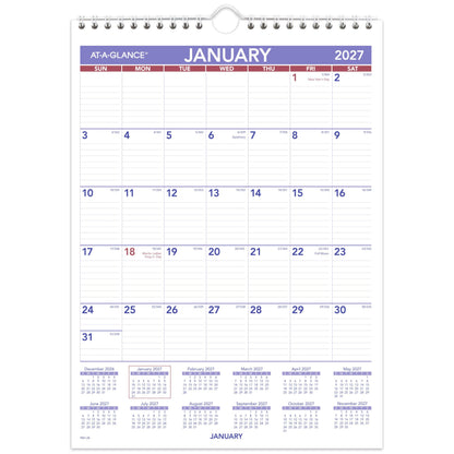 AT-A-GLANCE Calendar PM128, 8"W x 11"H