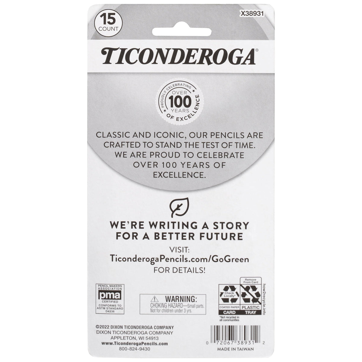 Ticonderoga Eraser, 15 Count – view 2