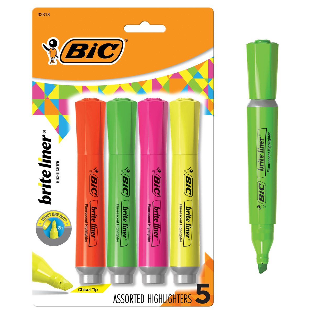 BIC Marking Pen BLMGP41-A-AST, 4 Count