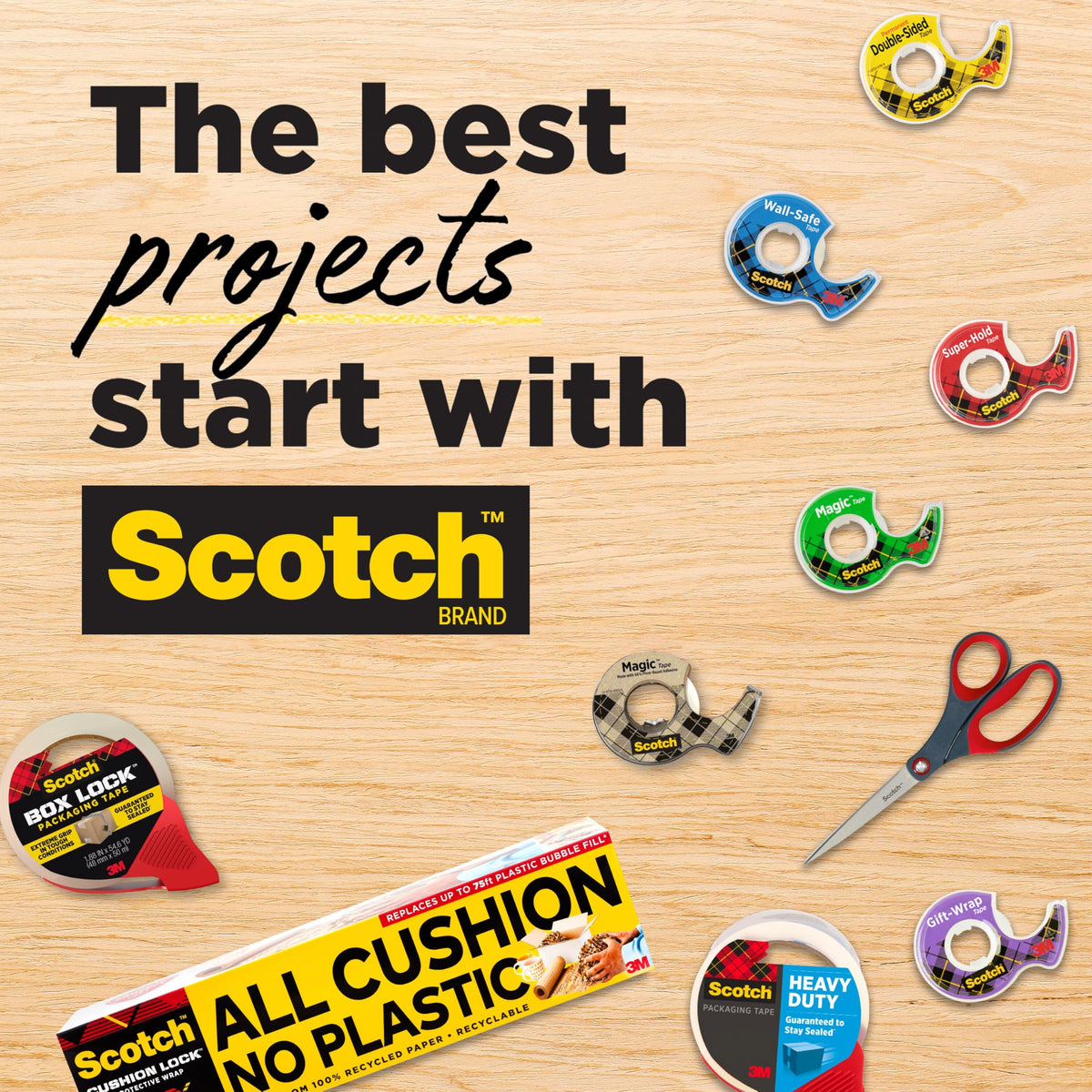 Scotch Adhesive Tapes 615-SIOC, 6 Rolls – view 9