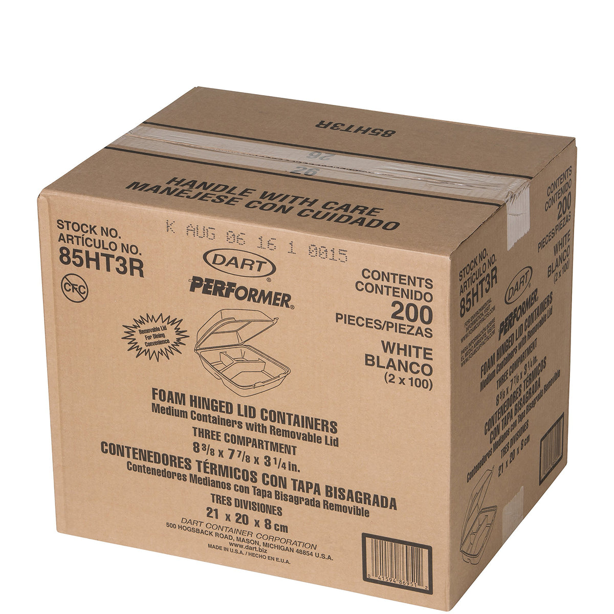 DART Food Storage Container 85HT3, 8.50 Inch, 200 Count – view 9