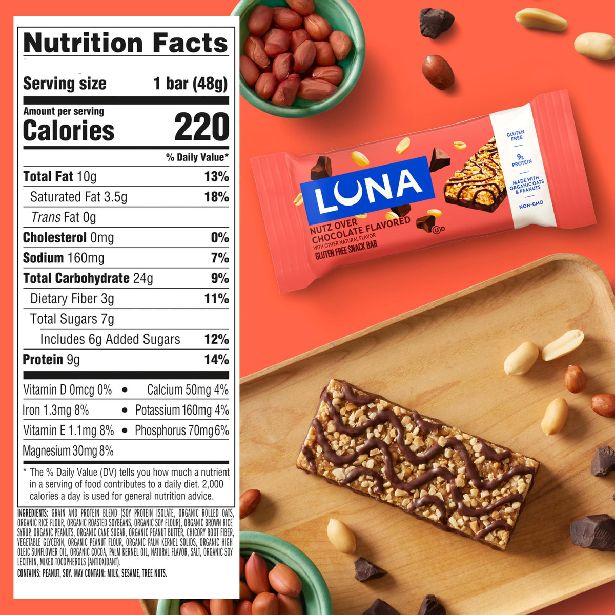 Luna Bar Snack Food Bar 210002, 15 Count – view 2